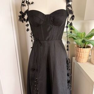 Zimmermann Black Strapless Dress